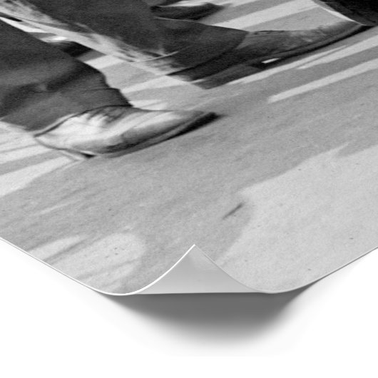 Vintages Schwarz-Weiß-Auto Poster (Ecke)