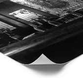 Vintages Schwarz-Weiß-Bar Poster (Ecke)