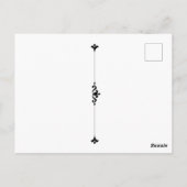 Vintages Schwarz-Weiß-Flapper-Abend Postkarte (Rückseite)