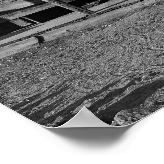 Vintages Schwarz-Weiß-Foto Poster (Ecke)