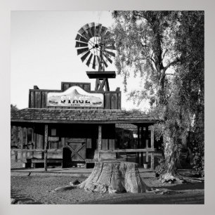 Vintages Schwarz-Weiß-Foto Poster