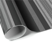 Vintages Schwarz-Weiß-Grafikmuster Geschenkpapier (Rolleneckpunkt)