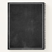Vintages Schwarz-Weiß-Kochbuch Notizblock (Rückseite)