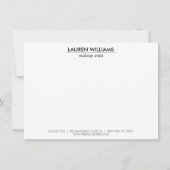 Vintages Schwarz-Weiß-Muster Mitteilungskarte (Rückseite)