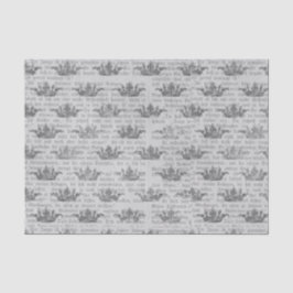 Vintages Schwarz-Weiß-Muster Seidenpapier