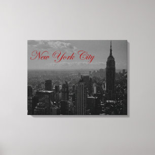 Vintages Schwarz & Weiß New York CityWrapped Leinw Leinwanddruck