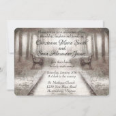 Vintages Schwarz-Weiß-Park Einladung (Vorderseite)