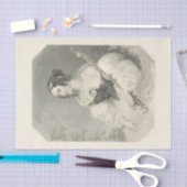 Vintages Schwarz-Weiß-Spinnpapier Seidenpapier (Handwerk)