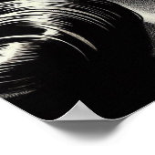 Vintages Schwarz-Weiß-Zeichn Poster (Ecke)