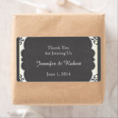 Vintages Schwarz-weißes Chalkboard Wasserflasche (Insitu)