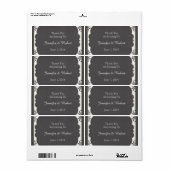 Vintages Schwarz-weißes Chalkboard Wasserflasche (Vorne)