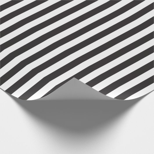 Vintages Schwarz-weißes Streifenpapier Geschenkpapier (Ecke)