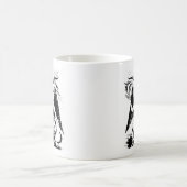 Vintages schwarzes Baphomet Kaffeetasse (Mittel)