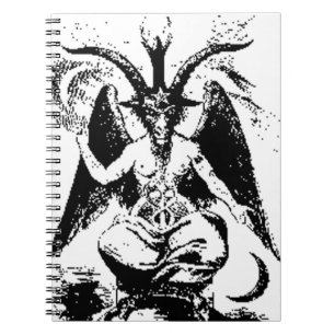 Vintages schwarzes Baphomet Notizblock