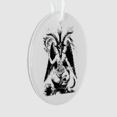 Vintages schwarzes Baphomet Ornament (Vorderseite)