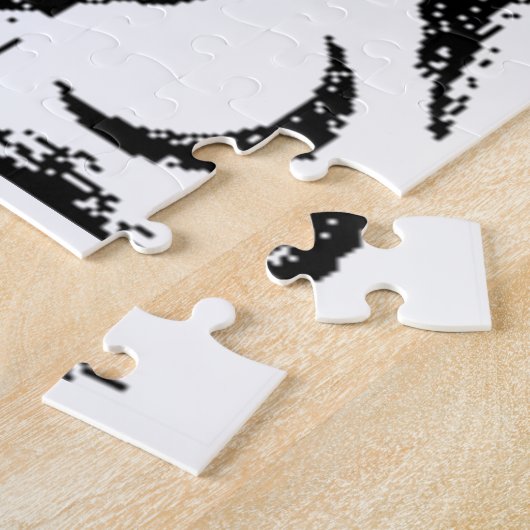 Vintages schwarzes Baphomet Puzzle (Seite)