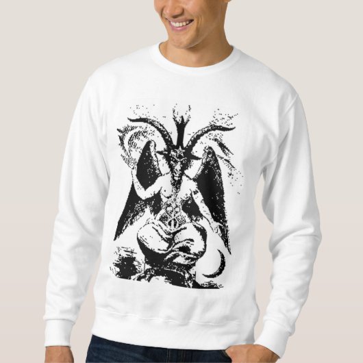 Vintages schwarzes Baphomet Sweatshirt (Vorderseite)