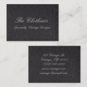 Vintages schwarzes Buch Visitenkarte (Vorne/Hinten)