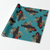 Vintages Schwarzes Cockatoo | Elizabeth Gould 1800 Geschenkpapier (Ungerollt)