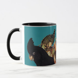 Vintages Schwarzes Cockatoo   Elizabeth Gould 1800 Tasse