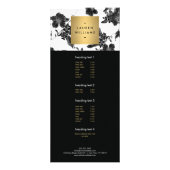 Vintages Schwarzes Flurmuster Werbekarte (Vorne)