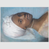 Vintages schwarzes Frauengewebe Seidenpapier (Vorderseite)