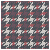 Vintages Schwarzes Hahnentrittmuster kariertes Mus Stoff (Nahaufnahme)