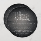 Vintages Schwarzes Halloween Spooktacular Einladung (Vorne/Hinten)