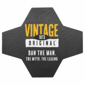 Vintages Schwarzes Leder Geburtsjahr Fußball (Flach)