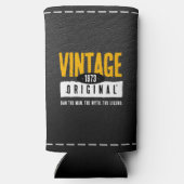 Vintages Schwarzes Leder Geburtsjahr Selters Dosenkühler (Rückseite)