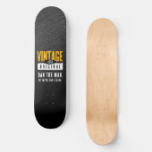 Vintages Schwarzes Leder Geburtsjahr Skateboard (Vorderseite)