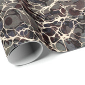 Vintages schwarzes Marmorpapier Geschenkpapier (Rolleneckpunkt)