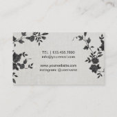 Vintages Schwarzes Meer Visitenkarte (Rückseite)