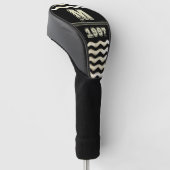 Vintages Schwarzes Monogramm Jahr Golf Headcover (angewinkelt)