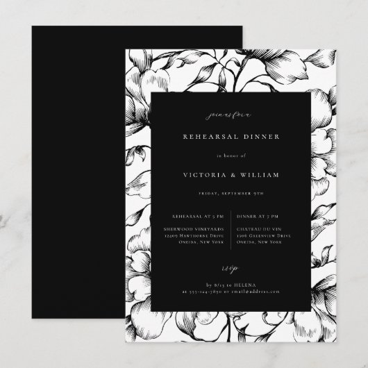 Vintages Schwarzes Probe Ankündigung (Vorne/Hinten)