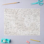 Vintages Schwarzes Skript Antike Letter Decoupage Seidenpapier (Basteln)