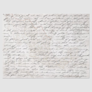 Vintages Schwarzes Skript Antike Letter Decoupage  Seidenpapier
