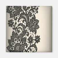 Vintages schwarzes Spitzen beige Paris Fashion