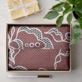 Vintages, schwarzes Spitzen-Dekopapier Seidenpapier (Geschenk)