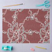 Vintages, schwarzes Spitzen-Dekopapier Seidenpapier (Basteln)