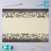 Vintages, schwarzes Spitzen-Dekopapier Seidenpapier (Basteln)