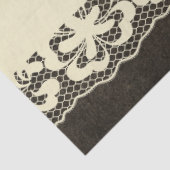 Vintages, schwarzes Spitzen-Dekopapier Seidenpapier (Ausschnitt)