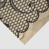 Vintages, schwarzes Spitzen-Dekopapier Seidenpapier (Ausschnitt)