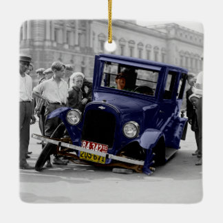 Vintages schwarzes u. weißes antikes keramikornament