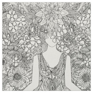 Vintages schwarzes Yoga des Lotosgartens mit Stoff