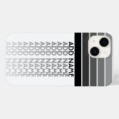 Vintages Schwarzweiß-Muster Case-Mate iPhone Hülle (Rückseite (Horizontal))