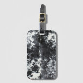 Vintages Schwarzweißdrucken Gepäckanhänger (Vorderseite Vertikal)