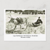 Vintages Schweden, Lapp-Siedlung, Volksmuseum, Postkarte (Vorderseite)