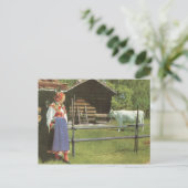 Vintages Schweden, traditionelle Landschaftszunge Postkarte (Stehend Vorderseite)