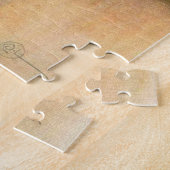 Vintages schwedisches Mädchen mit Puzzle (Seite)